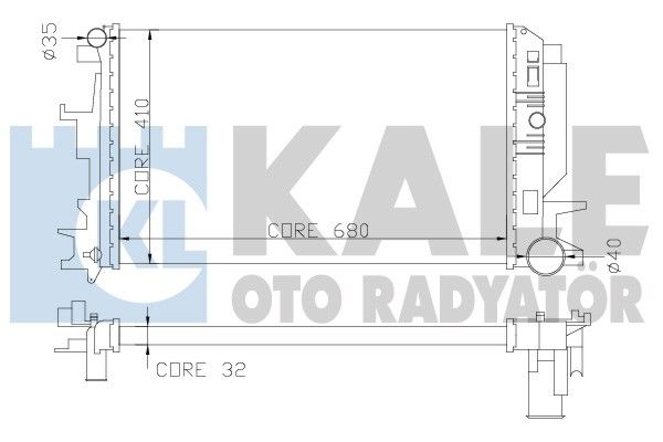 KALE OTO RADYATÖR Радиатор, охлаждение двигателя 373900